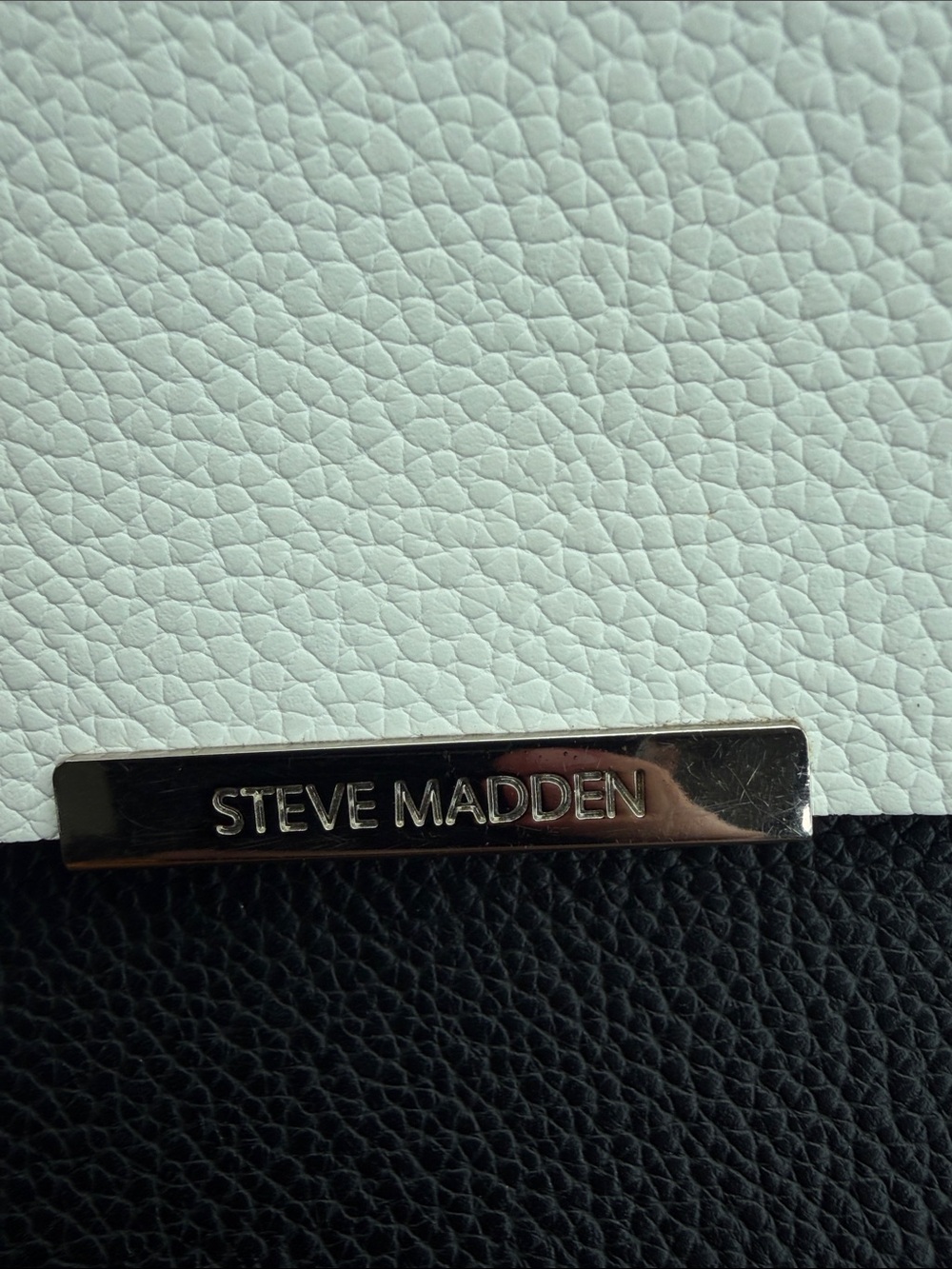 Steve Madden White, Black & Gray Colorblock Crossbody Bag - Picture 2 of 5